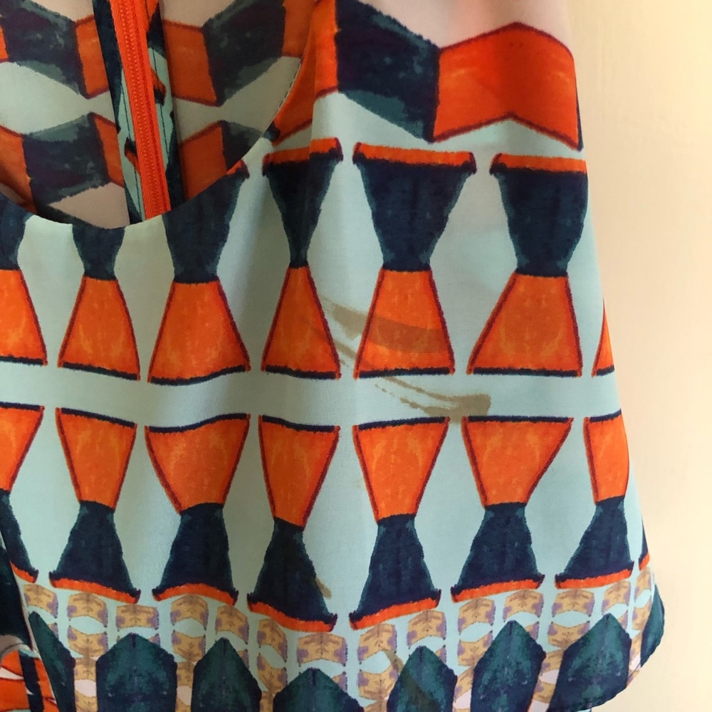 Jessica Simpson Geometric Print Color Block Dress - image 8